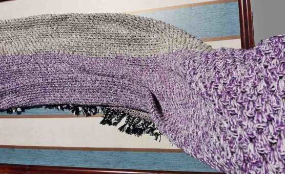 Royal Alpaca throw blanket crochet_purple-beige_mixed_v6666_sdddd